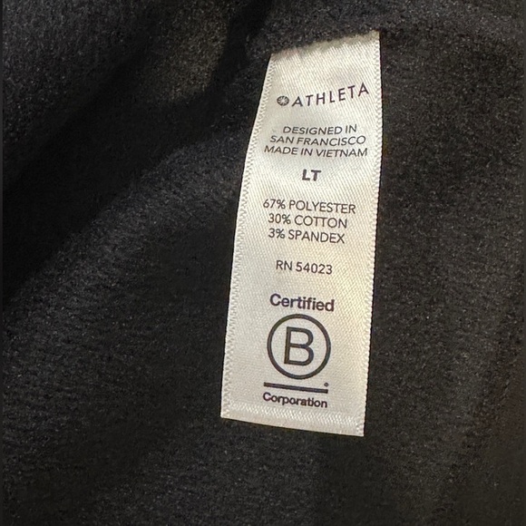 *NWT* Athleta Cozy Karma Vela Dress Black Size Large Tall Long Sweater Plush - Picture 9 of 9